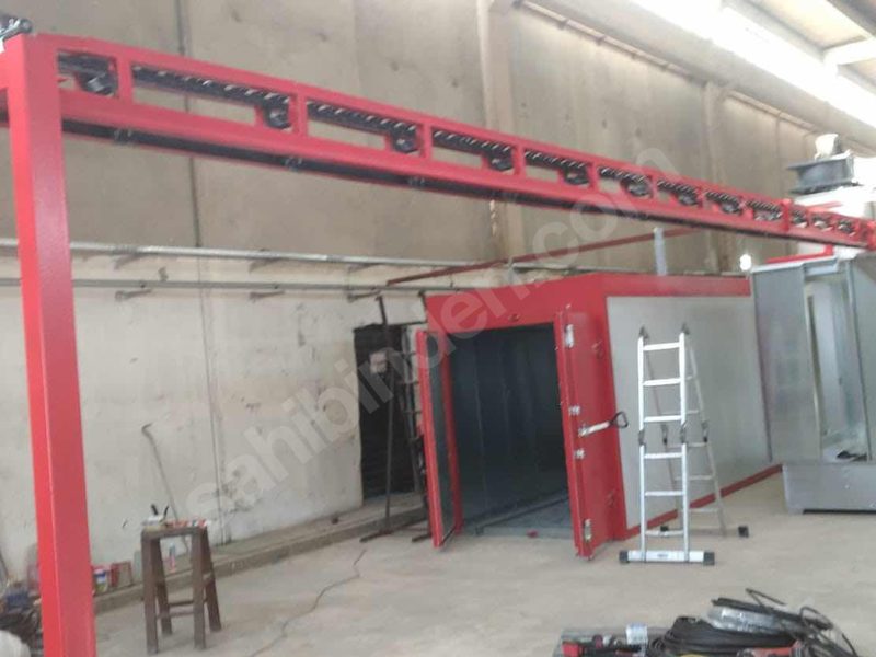 Plant installation, booth and cyclone