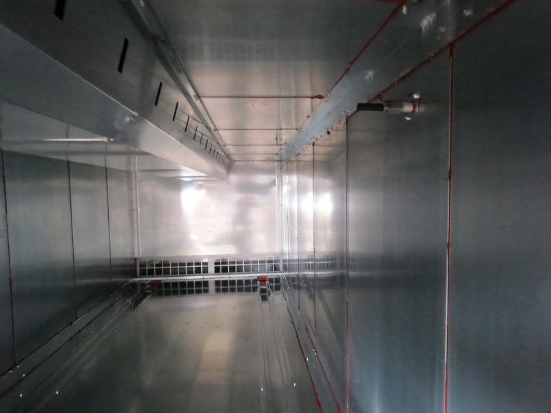 Tunnel oven interior, galvanized panels