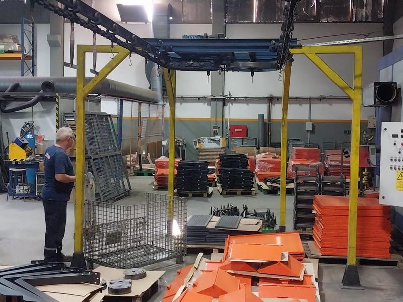 Conveyor turn on the line